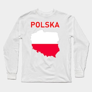 Poland Outline Long Sleeve T-Shirt